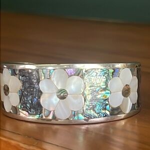 Vintage Mexican Alpaca Cuff Bracelet